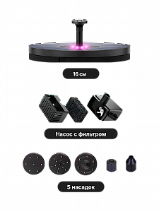 Фонтан садовый на солнечной батареее с подсветкой 16 см, Огонёк OG-HOG16